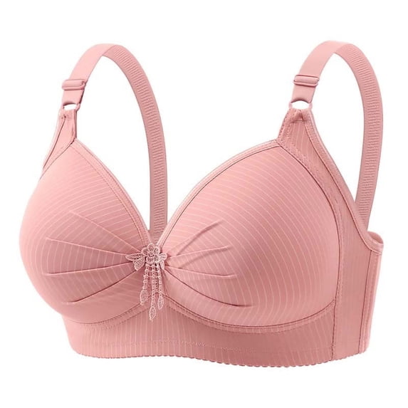 Einccm Everyday Comfort Bra Women's Wireless Seamless Padded Bralette Breathable Supportive Plus Size Underwear with Soft Stretch Fabric for Daily Wear