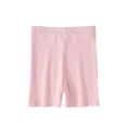 thumbnail image 1 of Einccm Girls High Waisted Leggings Shorts – Solid Color Elastic Waist Straight Leg Casual Summer Athletic Shorts for Kids 3-14 Years, 1 of 7