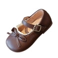 thumbnail image 1 of Einccm Girls Mary Jane Dress Shoes Princess Flats with Bowknot Lace Trim Buckle Strap for Party Wedding School, 1 of 6