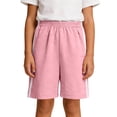thumbnail image 1 of Einccm Kids Athletic Shorts - Elastic Waistband, Breathable Mid-Length Sport Shorts with Side Contrast Stripe, Pockets, Loose Straight Fit for Ages 1-12, 1 of 9