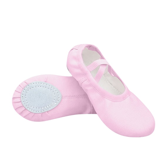 Einccm Kids Ballet Shoes Canvas Yoga Slippers with Soft Sole Non-Slip Dance Gymnastics Flats for Girls Boys Practice Performance