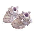 thumbnail image 1 of Einccm Kids Breathable Mesh Running Shoes - Non-Slip Chunky Dad Sneakers with Heart Prints and Transparent PVC for Sports and Casual Wear, 1 of 5
