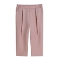 thumbnail image 1 of Einccm Kids Casual Suit Pants High Waisted Straight Leg Elastic Waist Pocket Solid Color Trousers for Boys and Girls 2-13 Years School Daily Wear, 1 of 2