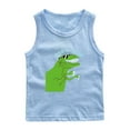 thumbnail image 1 of Einccm Kids Dinosaur Sleeveless Vest Top, RAD-A-SAUR Cartoon Graphic Tank, Lightweight Round Neck Base Shirt for 1-12 Years, Playful Casual Outfit for Daily and Parties, 1 of 2