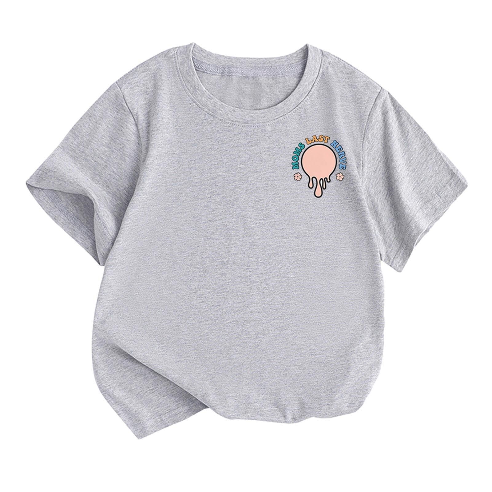 Einccm Kids Graphic T-Shirt - Funny on My Mom’s Last Nerve Crewneck ...