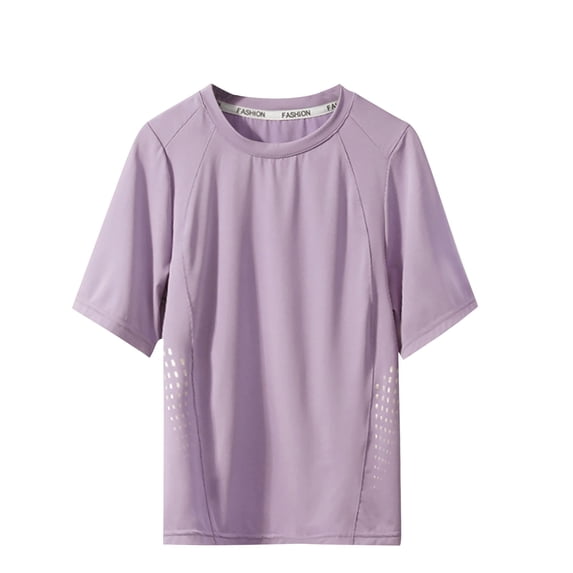 Einccm Kids Short Sleeve T-Shirts for Boys and Girls - Breathable Cotton Blend Relaxed Fit Round Neck Tee with Side Dot Accents, 5 Colors for Casual School Outdoor Wear, Ages 3 to 16