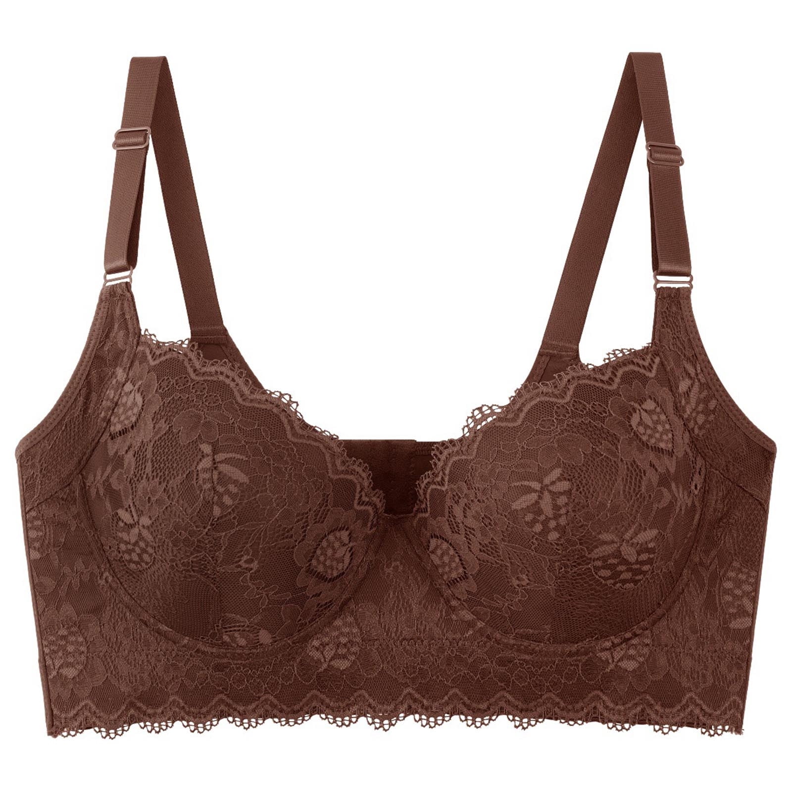 Einccm Lace Seamless Bra for Women Plus Size Deep V Underwire Support ...