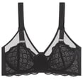 thumbnail image 1 of Einccm Lace Underwire Bra Deep V Charming Plus Size Lingerie Comfortable Supportive Nylon Mesh Everyday Wear Seamless Adjustable Design, 1 of 8