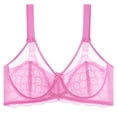 thumbnail image 1 of Einccm Lace Underwire Bra Deep V Charming Plus Size Lingerie Comfortable Supportive Nylon Mesh Everyday Wear Seamless Adjustable Design, 1 of 8