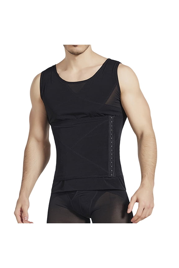 Men's Mesh Tank Top Sleeveless Undershirt, Breathable Lightweight Gauze, Semi-Sheer Compression Shapewear Base Layer, Slim Fit Muscle Shirt for Gym Workout Casual Summer Wear