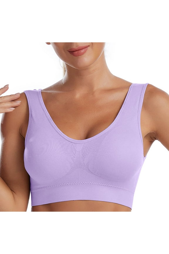 Seamless Wireless Comfortable Padded Bralette Breathable Supportive Sleep & Everyday Bra for Women with Soft Stretch Fabric and Wide Straps