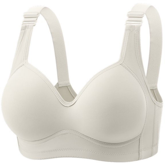 Einccm Wireless Lace Bra for Women, Ribbon-free, Large Shoulder Strap, Breathable and Gathered Support, Daily Wear, Comfortable Stretch Underwear, Charming Design