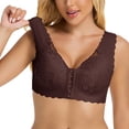 thumbnail image 1 of Einccm Wireless Lace Bralette Front Buckle, Lightweight and Breathable, Comfortable Everyday Lingerie for Women, 2PC Set, 1 of 1