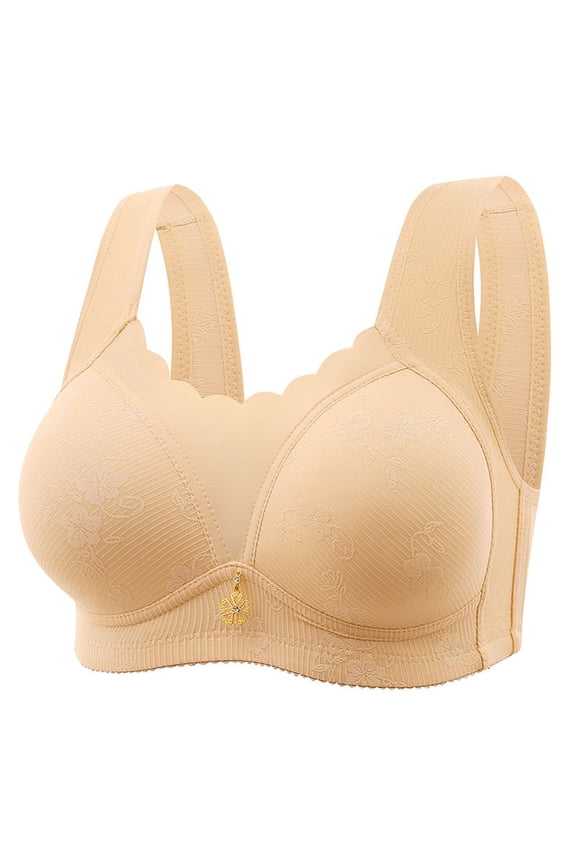 Wireless Push Up Everyday Bra with Comfortable Padded Support Floral Pattern Soft Breathable Bralette for Daily Wear Charming Lightweight Design