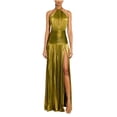thumbnail image 1 of Einccm Women Halterneck Backless Maxi Dress Sleeveless Solid Casual Long Dress with V Neck and Slit Hem for Summer Beach Vacation Parties Weddings, 1 of 8