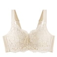 thumbnail image 1 of Einccm Women Wireless Lace Bra Comfortable Breathable Hollow Out Everyday Bralette Soft Support Charming Design for Daily Wear, 1 of 7