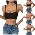 thumbnail image 1 of Einccm Women's Backless Seamless Push Up Bra, Wireless Breathable Mesh Nylon, V Neck Beautiful Back Design, Everyday Comfort Lingerie, 1 of 8