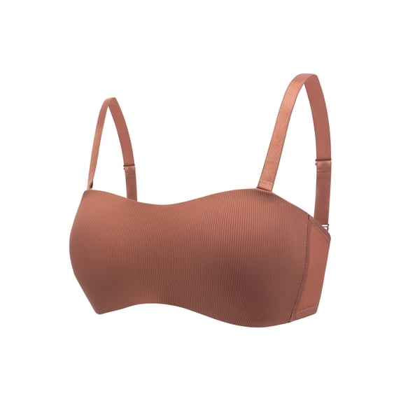 Einccm Women's Backless Seamless Push Up Bra, Wireless Breathable Mesh Nylon, V Neck Beautiful Back Design, Everyday Comfort Lingerie