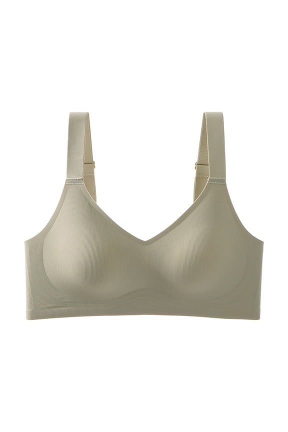 Women's Backless Seamless Wireless Push-Up Bra, Soft Nylon Fabric, Padded Support, Beautiful Back Design, Everyday Wear, Lingerie Style