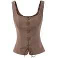 thumbnail image 1 of Einccm Women's Bandage Shapewear Tank Top Ribbed Slim-Fit Corset-Style Cami Shirt for Casual Wear Summer Vacation Going Out Trendy Fashion, 1 of 5