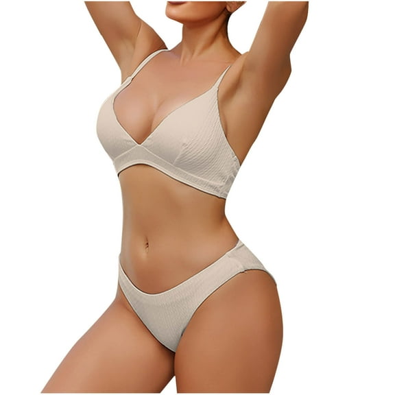 Einccm Women's Bikini Set High Waisted Two Piece Swimsuit with Tummy Control Fit Enhancing Design for Beach Vacation Poolside Comfort and Stylish Coverage