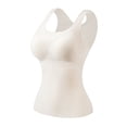 thumbnail image 1 of Einccm Women's Built-in Bra Sleeveless Round-Neck Winter Tank Top Comfy Warm Solid Knit Cami Shirt Undershirt Fitted Basic Layering Top for Casual Fall Winter Fashion, 1 of 8