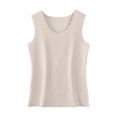 thumbnail image 1 of Einccm Women's Fleece Lined Seamless Padded Camisole Top for Winter Warmth - Backless Solid Color Thermal Underwear, Base Layer with Built-in Bra for Daily Wear and Cold Weather, 1 of 9