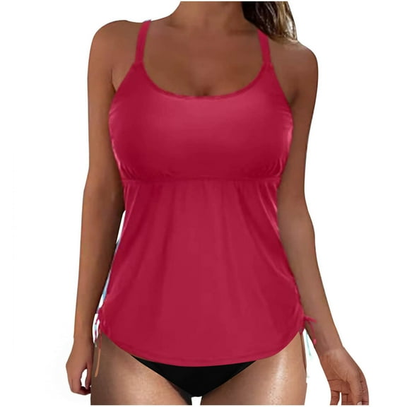 Einccm Women's One Piece Swimsuit with Padded Top, High Waist Bikini Bottoms, Slimming Fit, Comfortable Shoulder Straps, Perfect for Beach and Pool