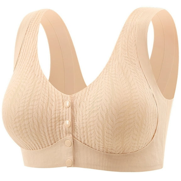 Einccm Women's Plus Size Bralette Seamless Wireless Comfort Support Bra Everyday T-Shirt Bra Adjustable Straps Breathable Ice Silk Fabric for Large Bust Plus Size Women's Underwear