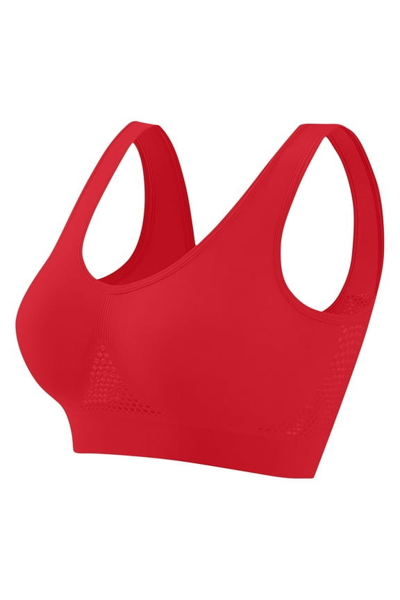 Women's Plus Size Front Closure Wireless Bra for Everyday Comfort, Soft Nylon, Seamless Design, Full Coverage Support for Middle Age & Elderly