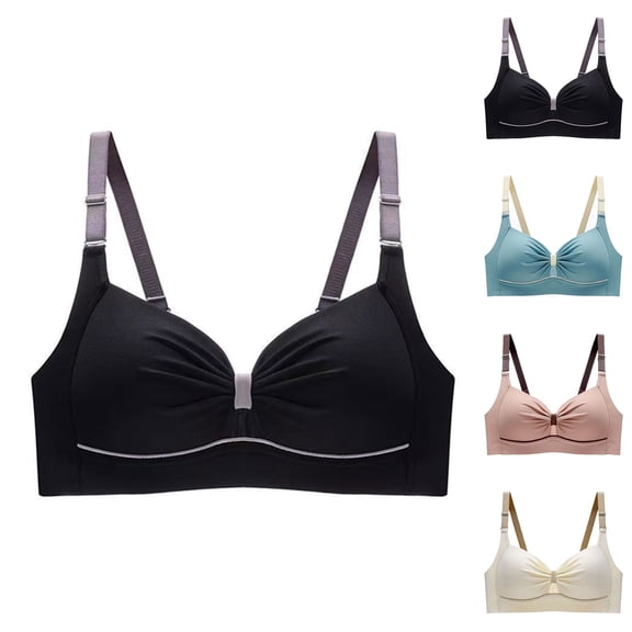 Einccm Women's Seamless Minimizer Bra Wireless Comfort Bras for Large Bust, Supportive No Underwire T-Shirt Bra, Nylon Spandex Bralette for Everyday Wear