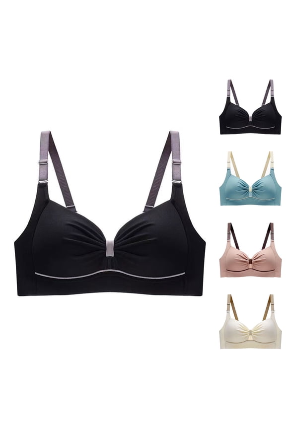 Women's Seamless Minimizer Bra Wireless Comfort Bras for Large Bust, Supportive No Underwire T-Shirt Bra, Nylon Spandex Bralette for Everyday Wear