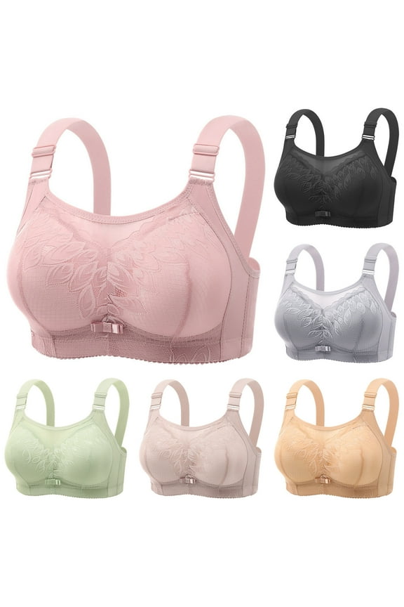 Women's Seamless Wireless Bra, Comfortable Lifting Support Bralette, Nude T-Shirt Bra for Large Bust, Plus Size Everyday Underwear