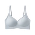 thumbnail image 1 of Einccm Women's Seamless Wireless Bra with Removable Pads, Solid Color Supportive Sling Design, Soft Polyester Fabric, Comfortable Everyday Bra for Daily Wear, 1 of 4