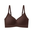 thumbnail image 1 of Einccm Women's Seamless Wireless Bra with Removable Pads, Solid Color Supportive Sling Design, Soft Polyester Fabric, Comfortable Everyday Bra for Daily Wear, 1 of 3