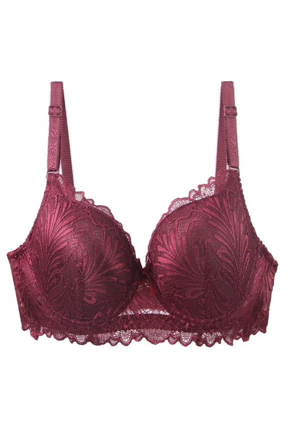 Women's Underwire Bra Full Coverage Everyday T-Shirt Bra Support Comfortable Lace Maternity Sleeping Nursing Bra Women's B C Cup Push Up Underwear with Underwire for Daily Wear