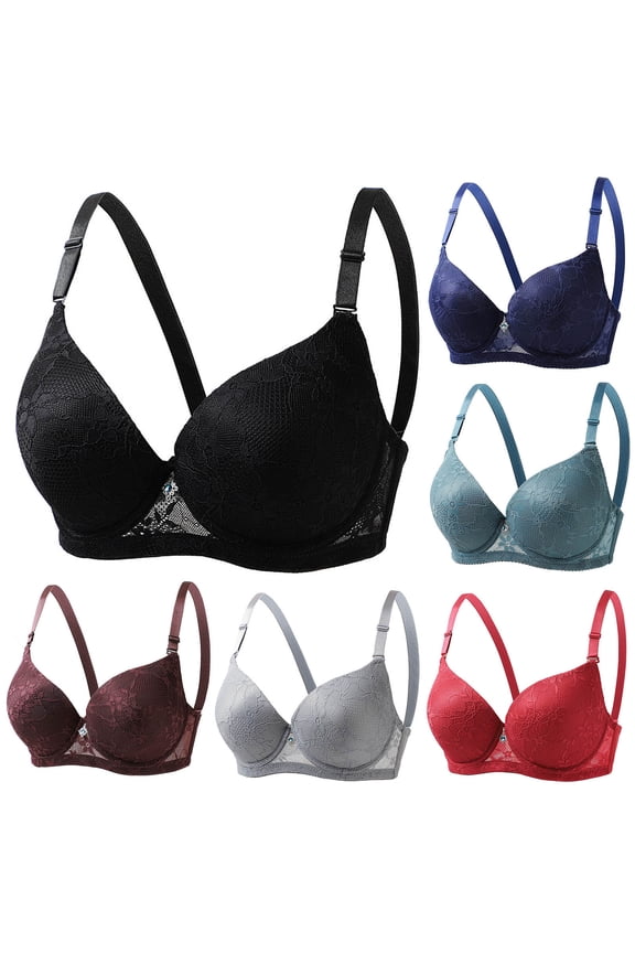 Women’s Underwire Bra, Molded Cup Everyday Bra for Women, Solid Color Supportive Underwear, Nylon Spandex Comfort Fit for Daily Wear