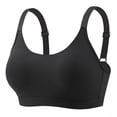 thumbnail image 1 of Einccm Women's Wireless Lace Bra Comfortable Breathable Gathered Adjustable Everyday Lingerie Soft Nylon Hollow Out Design, 1 of 3