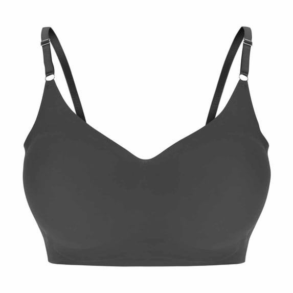 Einccm Womens Seamless Wireless Sports Bra for Large Bust, Wide Shoulder Straps Back Support Minimizing Design, Soft Breathable Fabric for Yoga Workout and Everyday Wear