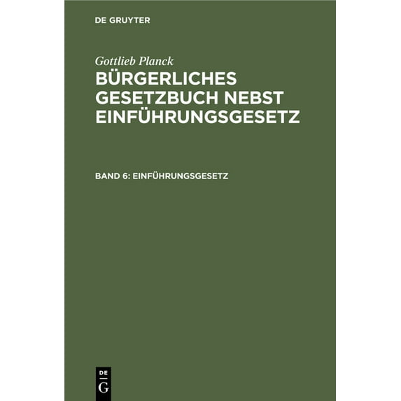 Einführungsgesetz, (Hardcover)