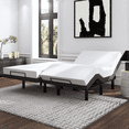 thumbnail image 1 of Einfach 14" Adjustable Wireless Control and Metal Support Bed Frame, Split King, 1 of 6