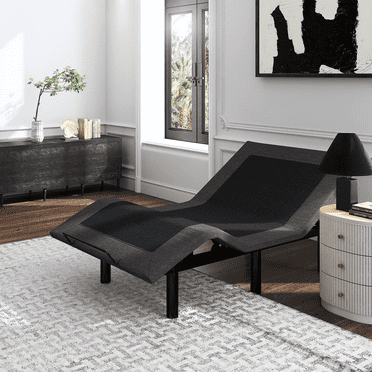 Einfach 14" Adjustable Wireless Control and Metal Support Bed Frame, Twin XL