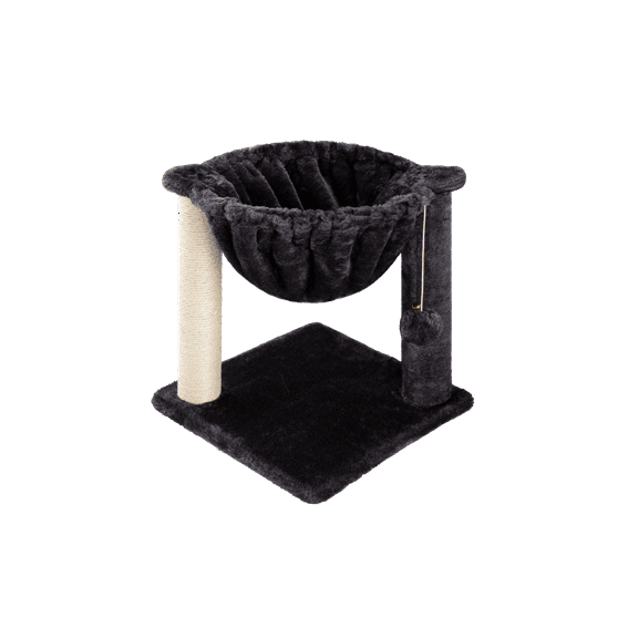 Einfach 14" Cat Tree Plush Hammock Tower with Sisal Scratch Post & Toy Ball for Indoor Kittens, Blue