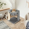 thumbnail image 1 of Einfach 14" Cat Tree Plush Hammock Tower with Sisal Scratch Post & Toy Ball for Indoor Kittens, Grey, 1 of 9