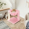 thumbnail image 1 of Einfach 14" Cat Tree Plush Hammock Tower with Sisal Scratch Post & Toy Ball for Indoor Kittens, Pink, 1 of 9