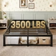 thumbnail image 1 of Einfach 14" Full Size Bed Frame, Metal Platform Bed with Ample Under-Bed Storage Space, Upgraded Frame Structure, 3500 LBS Capacity, Black, 1 of 10
