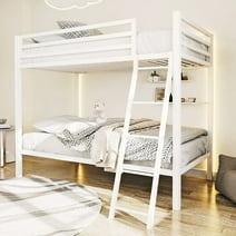 Einfach Bunk Bed for Junior, Twin over Twin Size Bed, White