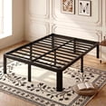 thumbnail image 1 of Einfach Full Size Bed Frame, Platform Metal Bed with Ample Under-Bed Storage Space, Upgraded Curved Bed Feet, 3500 LBS Capacity, Black, 1 of 8