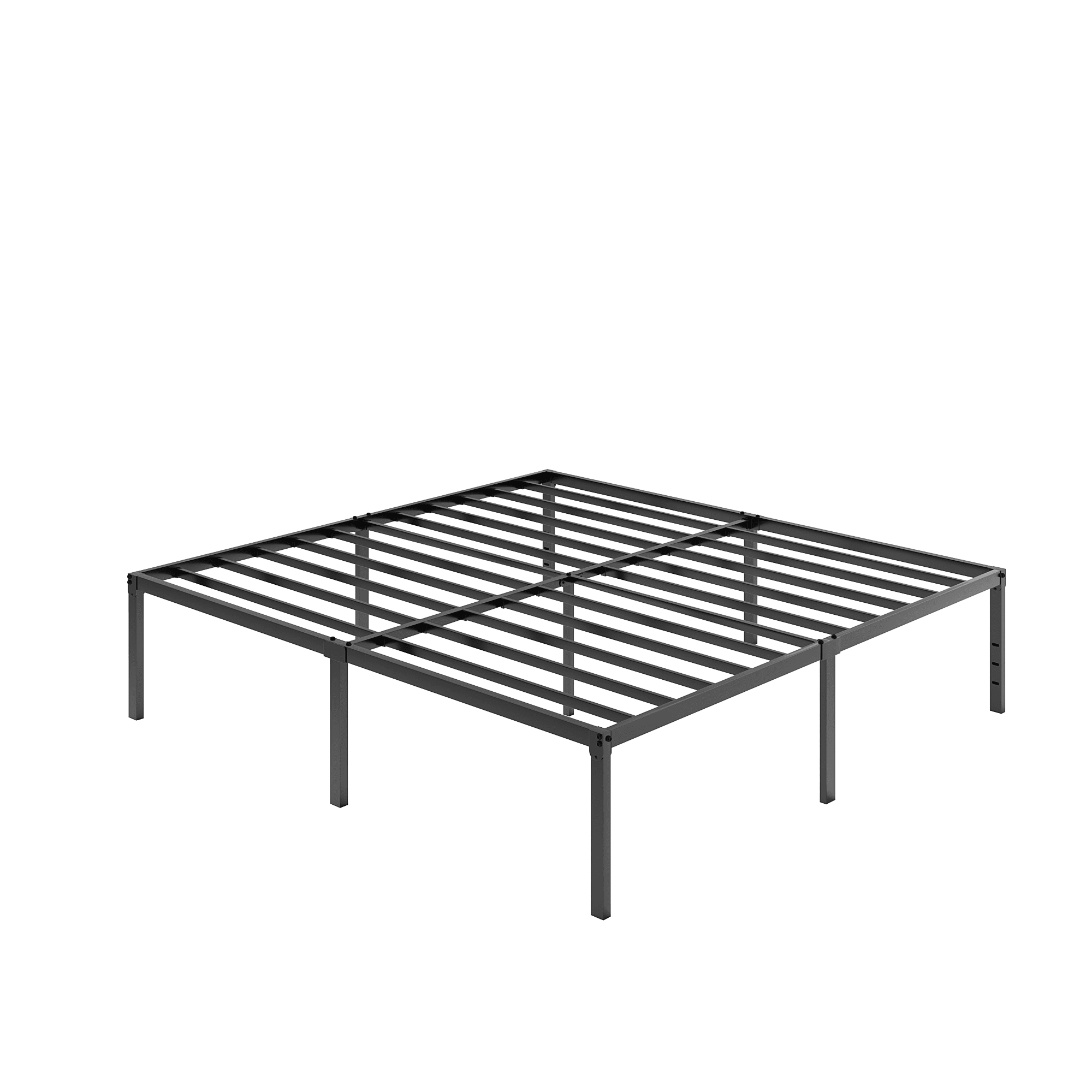 Einfach King Bed Frame, Metal Platform Bed with 16.6" Under-bed Storage ...