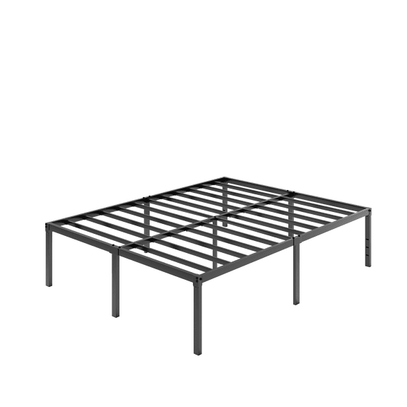 Einfach Queen Bed Frame, Metal Platform Bed with 16.6" Under-bed Storage Space, Heavy Duty, No Box Spring Needed, Black